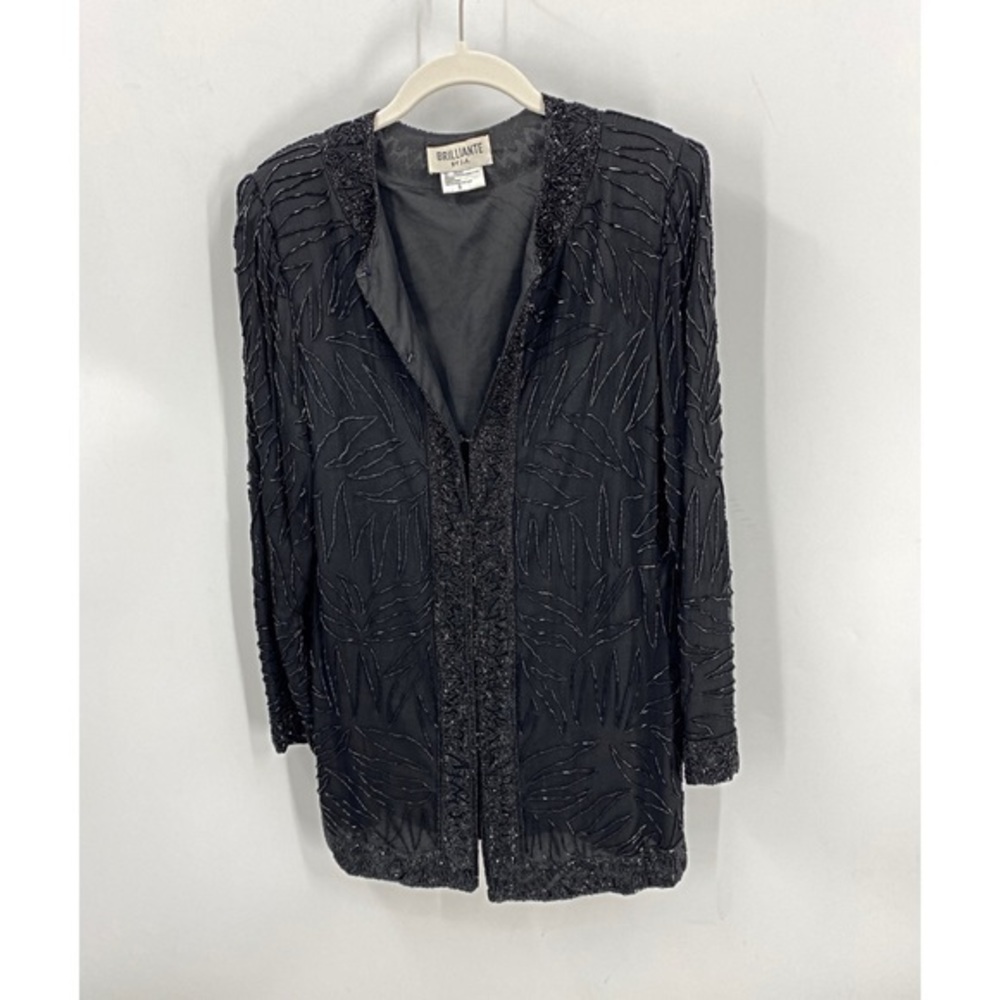 Brilliante by JA vintage silk beaded coat S